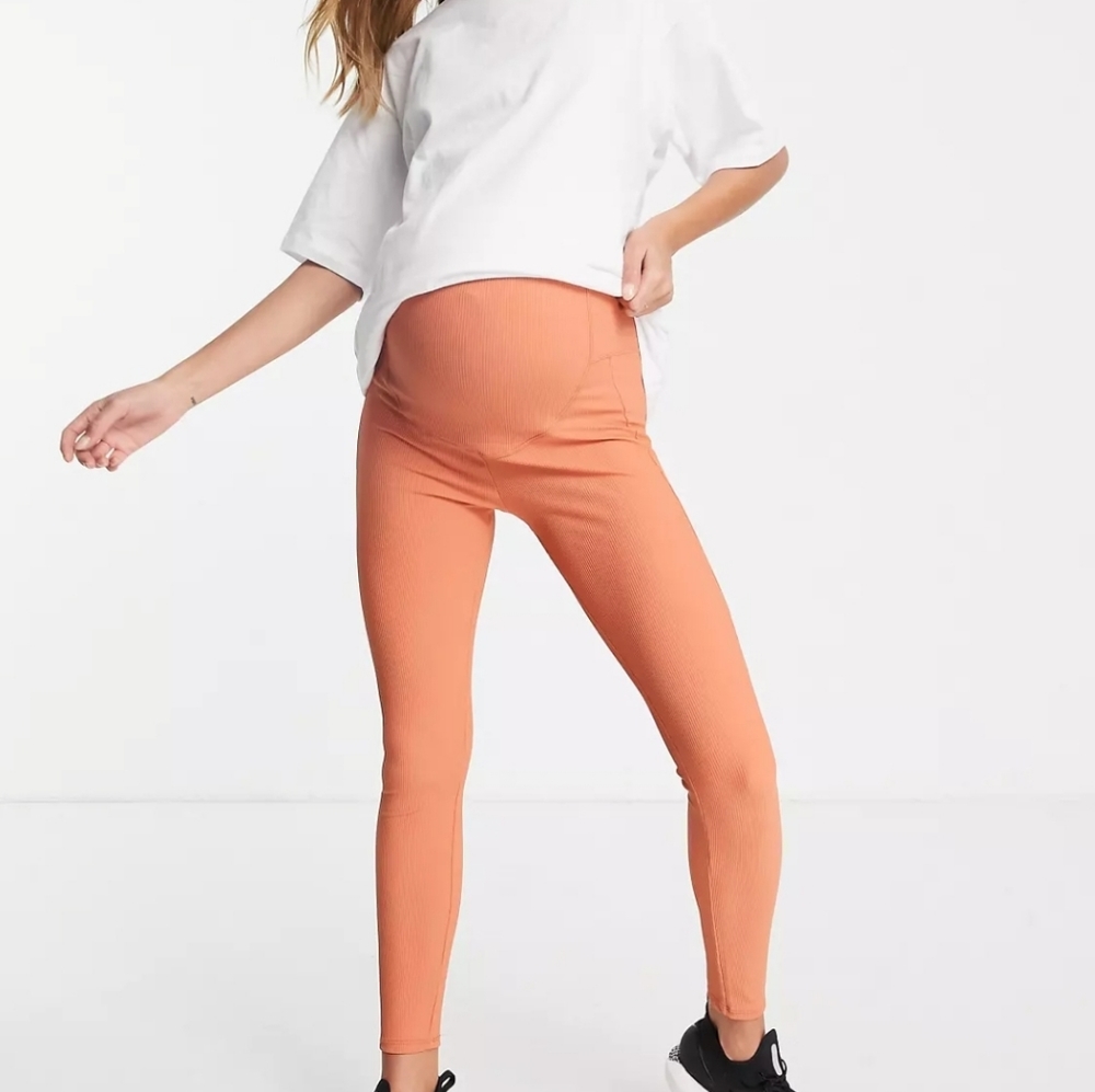 ASOS Maternity over the bump leggings in copper